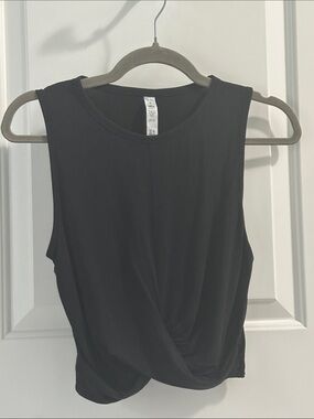ALO Yoga Black Twist-Front Tank